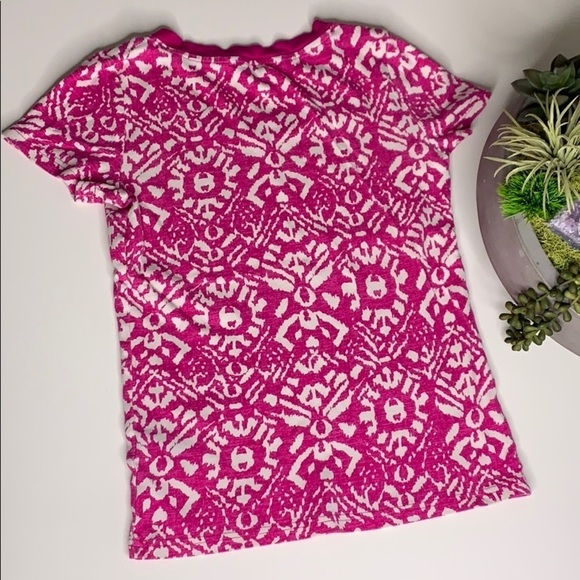 Ralph Lauren Bohemian print pink short sleeve Top women’s xs - Picture 4 of 6
